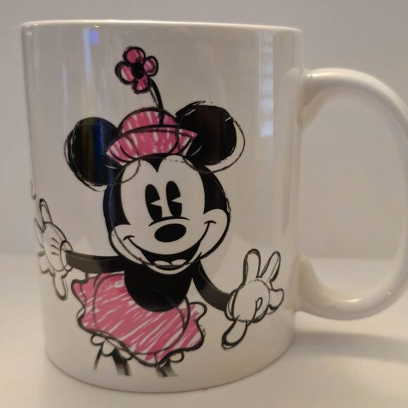 Zak Designs Walt Disney Minnie Mouse Drawings Porcelain Coffee Mug - Picture 1 of 6